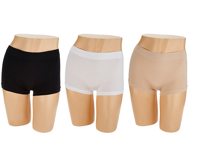Breezies Seamless Boyshort Panties Set of 3-Basic-Medium-NEW-A301425