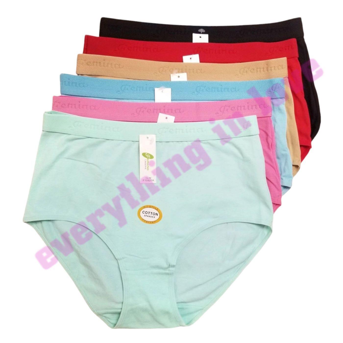 Women Plus Soft Elastic Band Cotton High Waist Comfort Brief Panties Underwears
