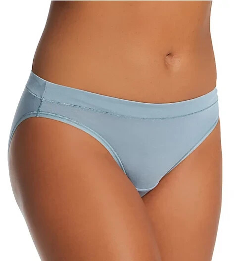 2 PAIRS Vanity Fair 18250 Elevated Modal Bikini Panty 5,6,7,8 Soft Jade / Blue