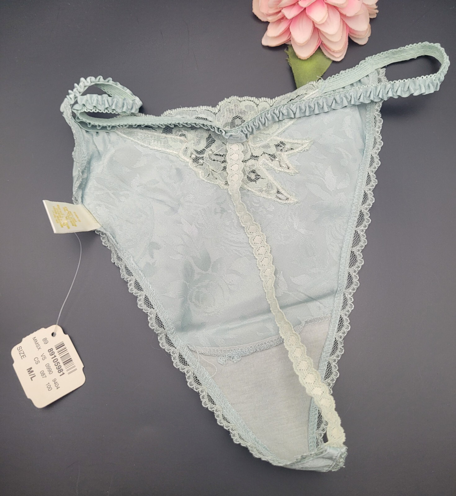 Vtg M/L Victorias Secret 80’s 90’s T String G String Thong Panties Beaded SAGE