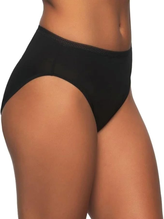 Felina Women’s Hi-Cut with Lace Trim, 6-Pack, Multi, Medium