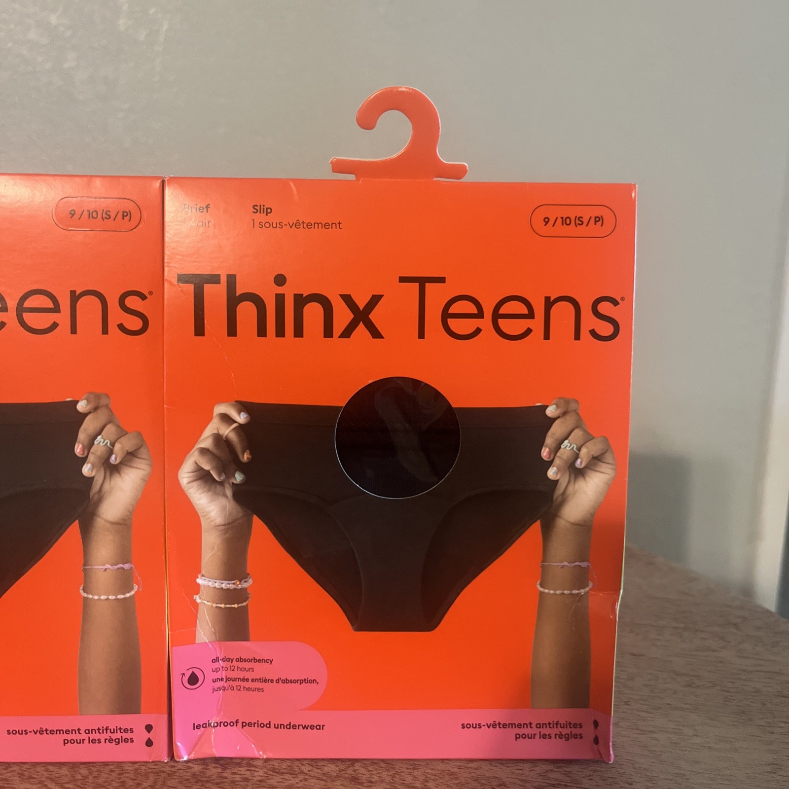 *3 PACK* Thinx Teens Briefs Leakproof Period Underwear, Size Sm 9/10