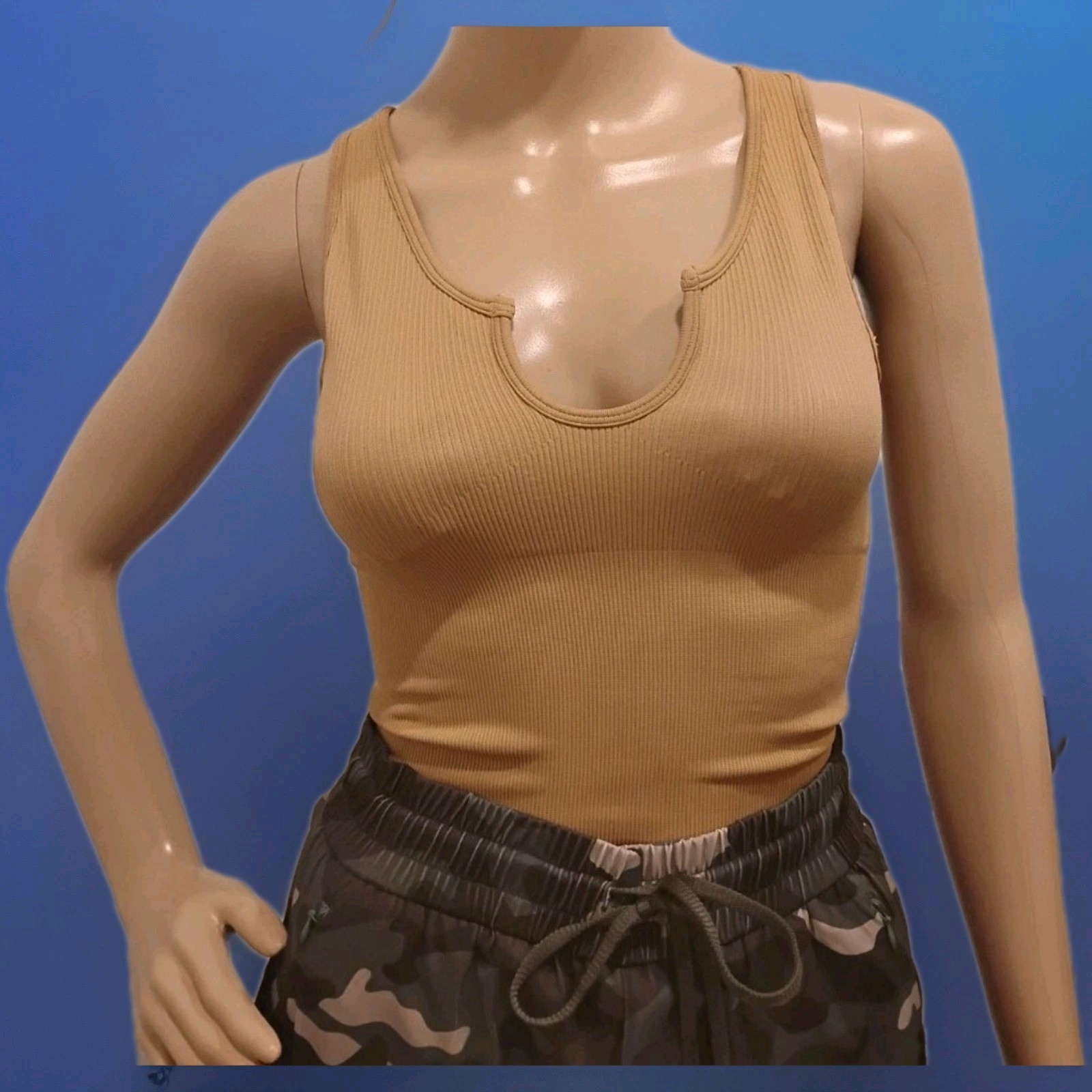 SUUKSESS Women’s Khaki bodysuit Small Nylon Spandex Solid X003X09MH7