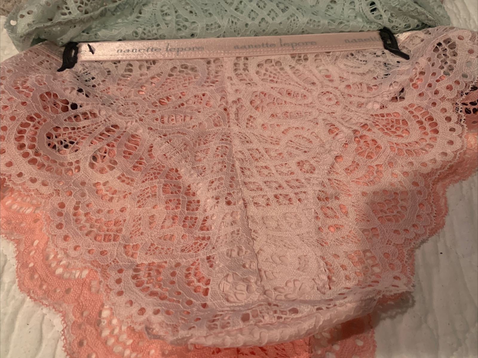Nanette Lepore 5 Pack Thong Lace Bikini Panties Set Size XL Underwear