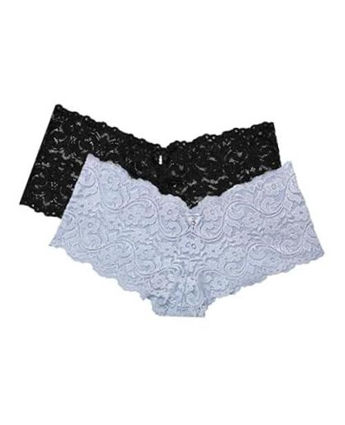 womens Signature Lace Cheeky Panty 3X Mineral Water/Black Hue