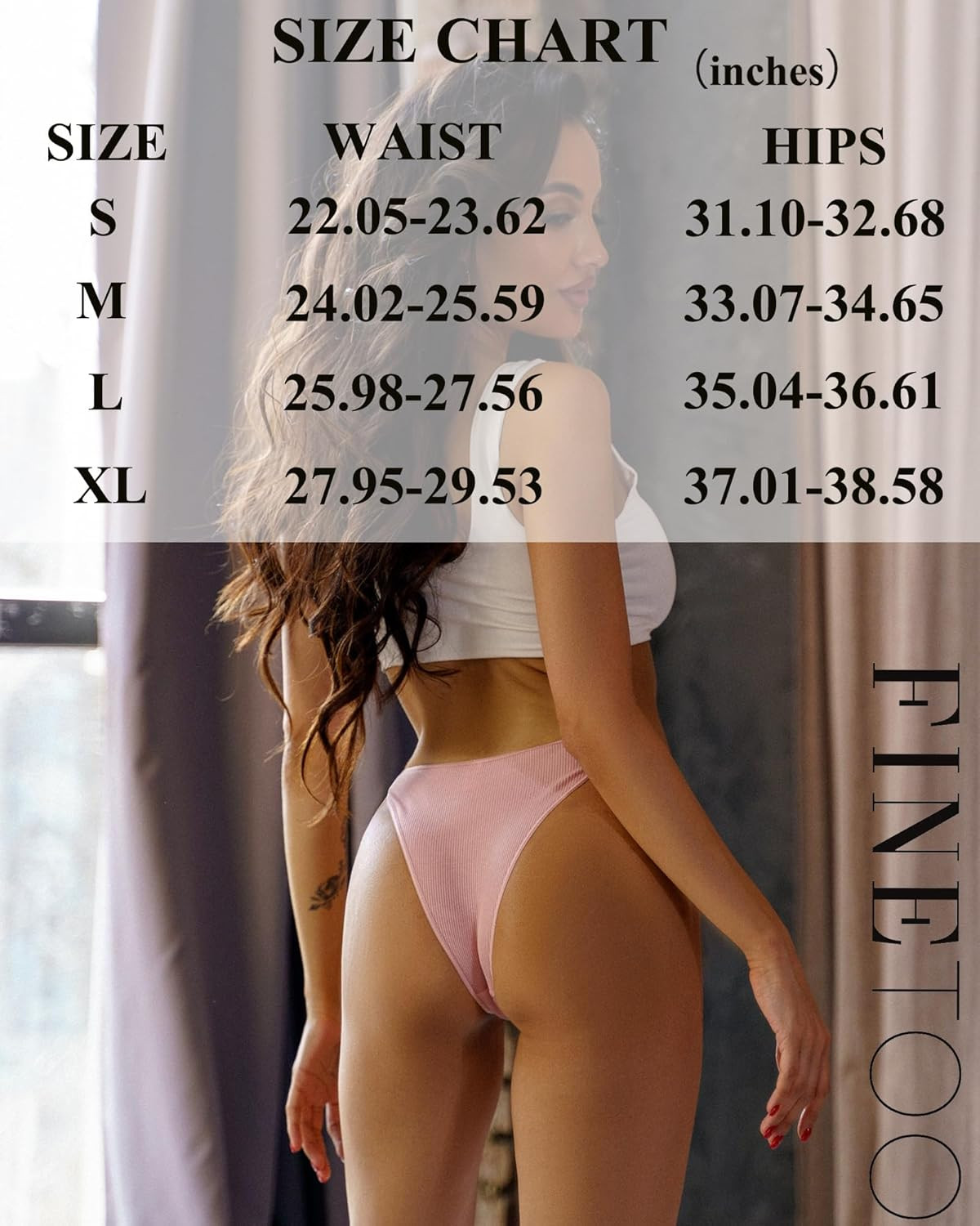 Womens Underwear Cotton High Cut String Bikini Panties Low Rise Hipster Ladies S