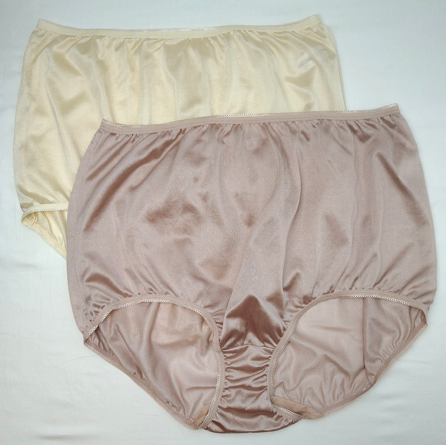 Underscore 2 Pairs Nylon Full Brief Panties JCPenney Size 10 Panty Cream Tan