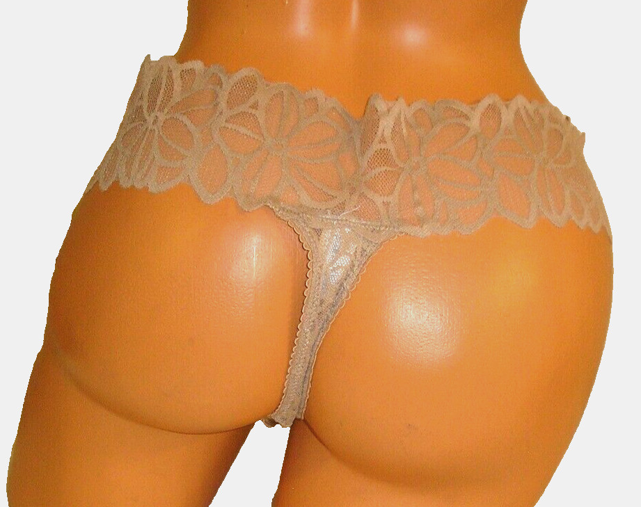 Panties Lingerie Arizona Body Floral Lace Beige Thong XL Adult Gift