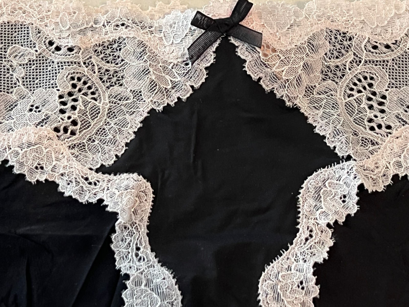 NWT Sz S/P Victoria’s Secret Panties Dream Angels Hipkini Bikini Black White