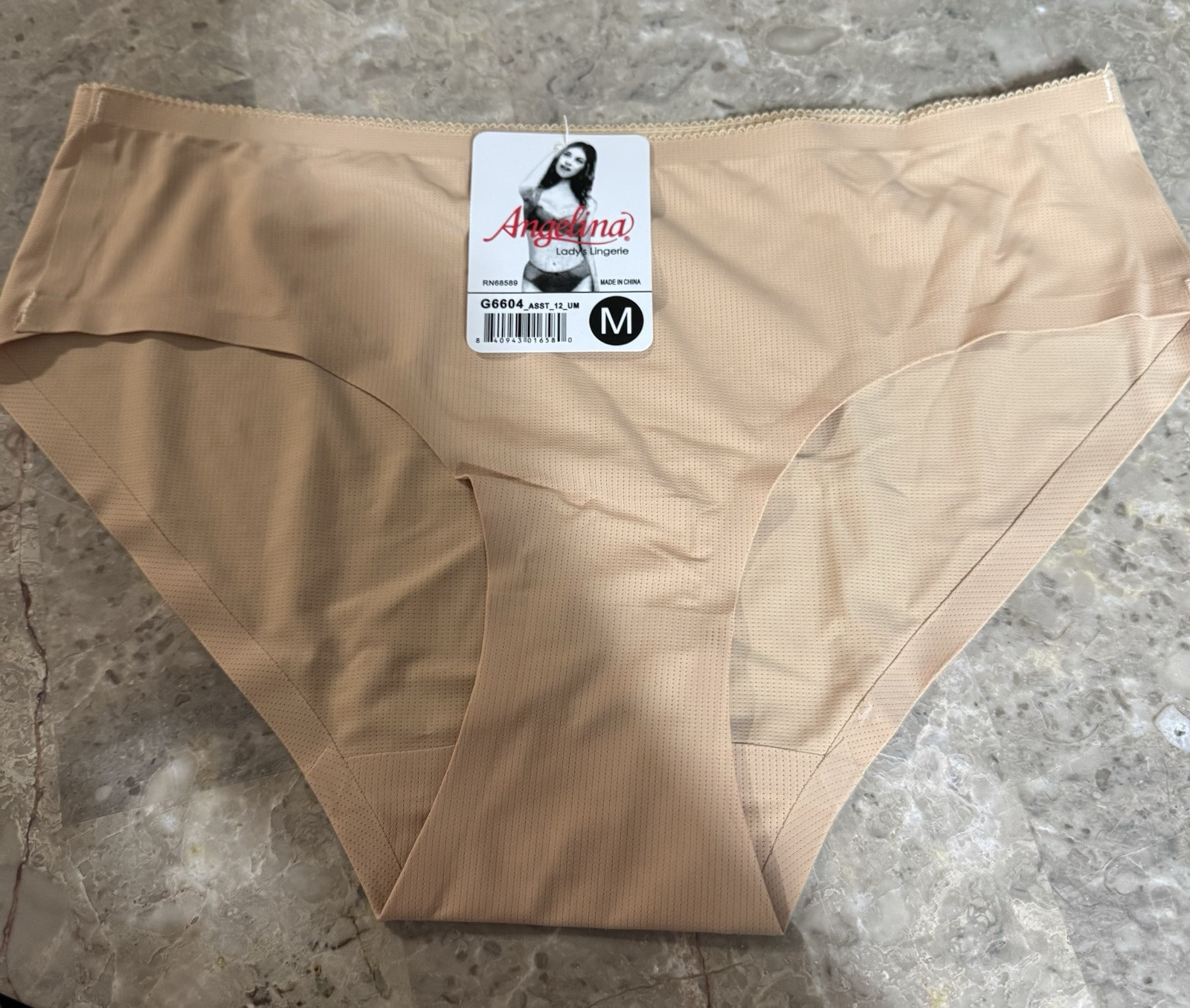 ANGELINA LADIES LINGERIE PANTY! BEIGE. MEDIUM ( RUNS SMALL ) NEW!