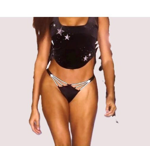 Victoria Secret Very Sexy Starstruck Shine Thong Panty Rhinestone Bling S M L