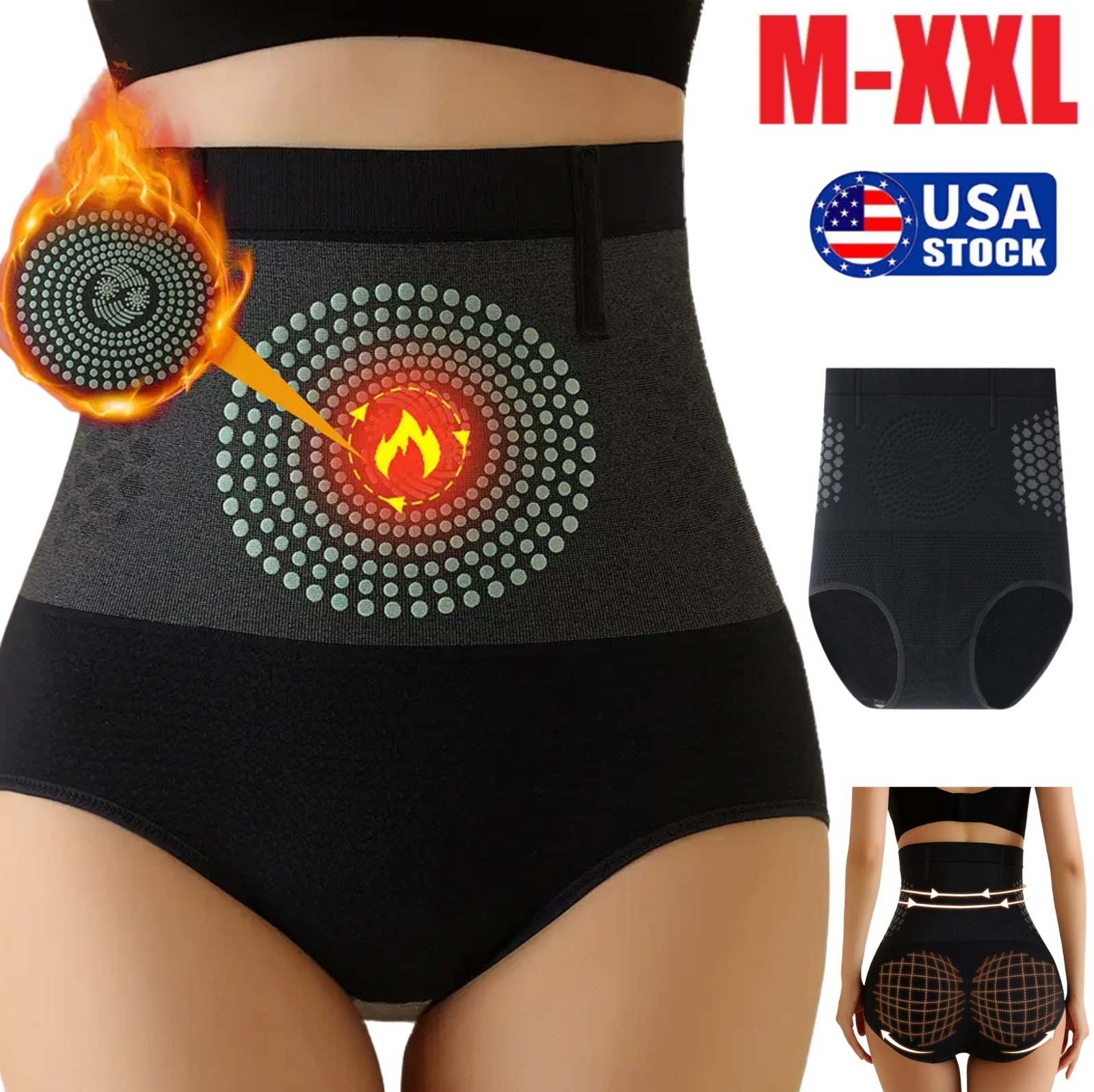 Women’s High-Waisted Tummy Control Shapewear Panties Slimming Waist Support USA