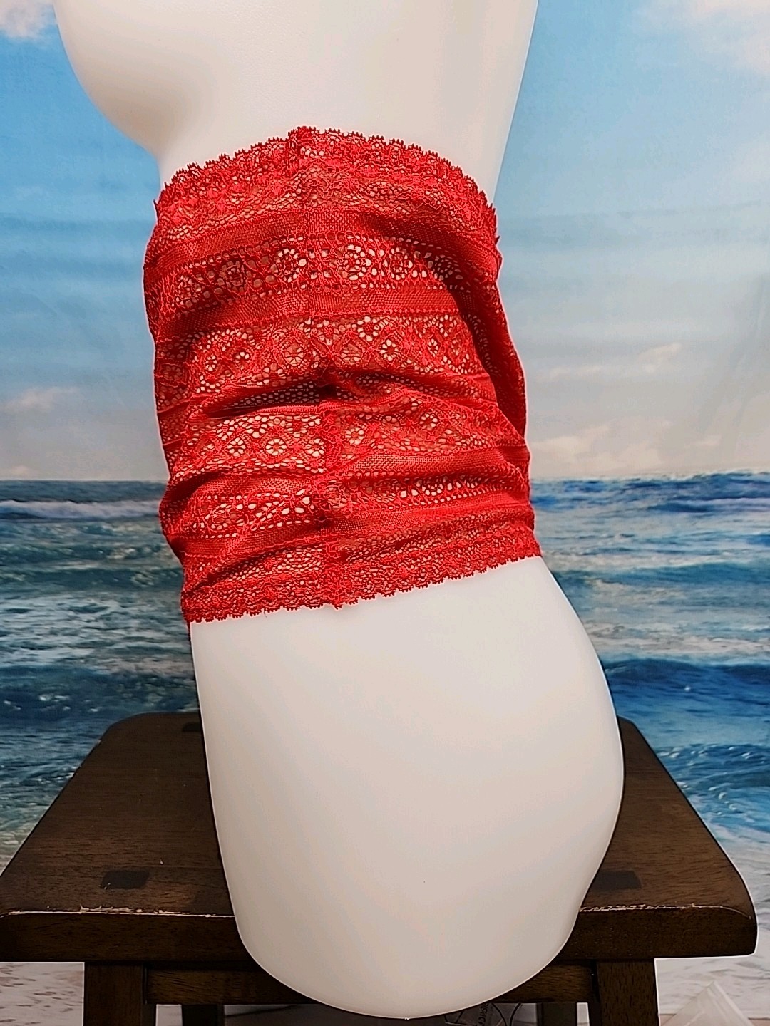 Nwt Popilush Shapewear Panties High-waisted Underwear Lace Thong Red- XXl