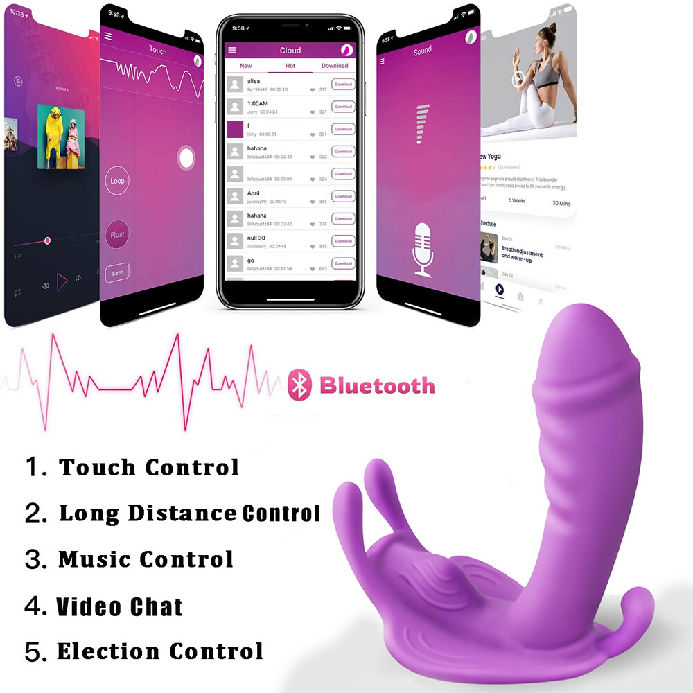 Waterproof Butterfly Vibrating Women Panties Massager Wireless APP Control NEW