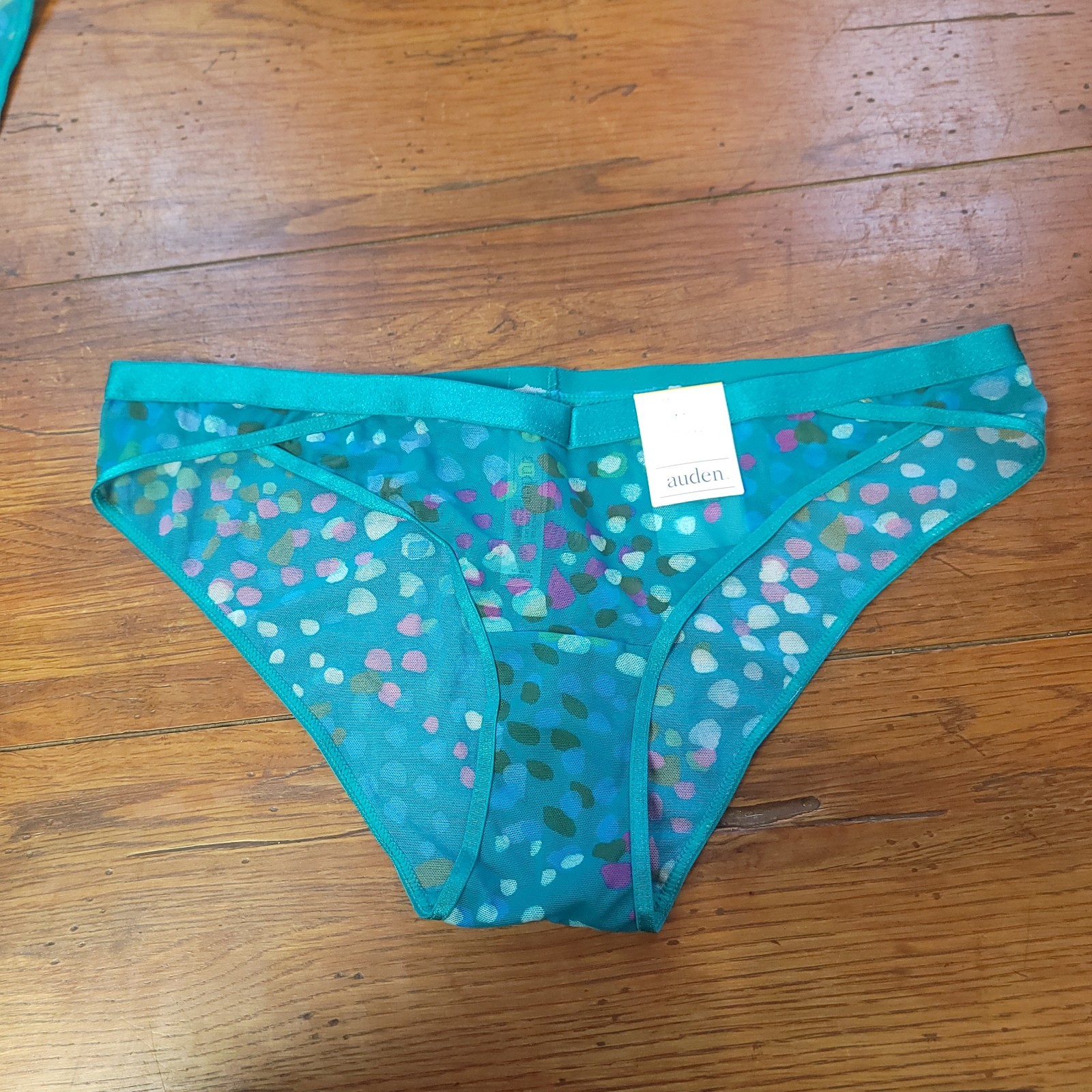 (4) Auden Womens Medium (8-10) Nylon Mesh Cheeky Underwear Target M Blue Green