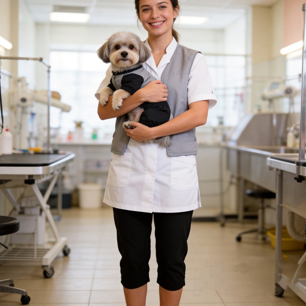 Professional Pet Grooming Pant – Hair-Resistant Water-Resistant Anti-Static –