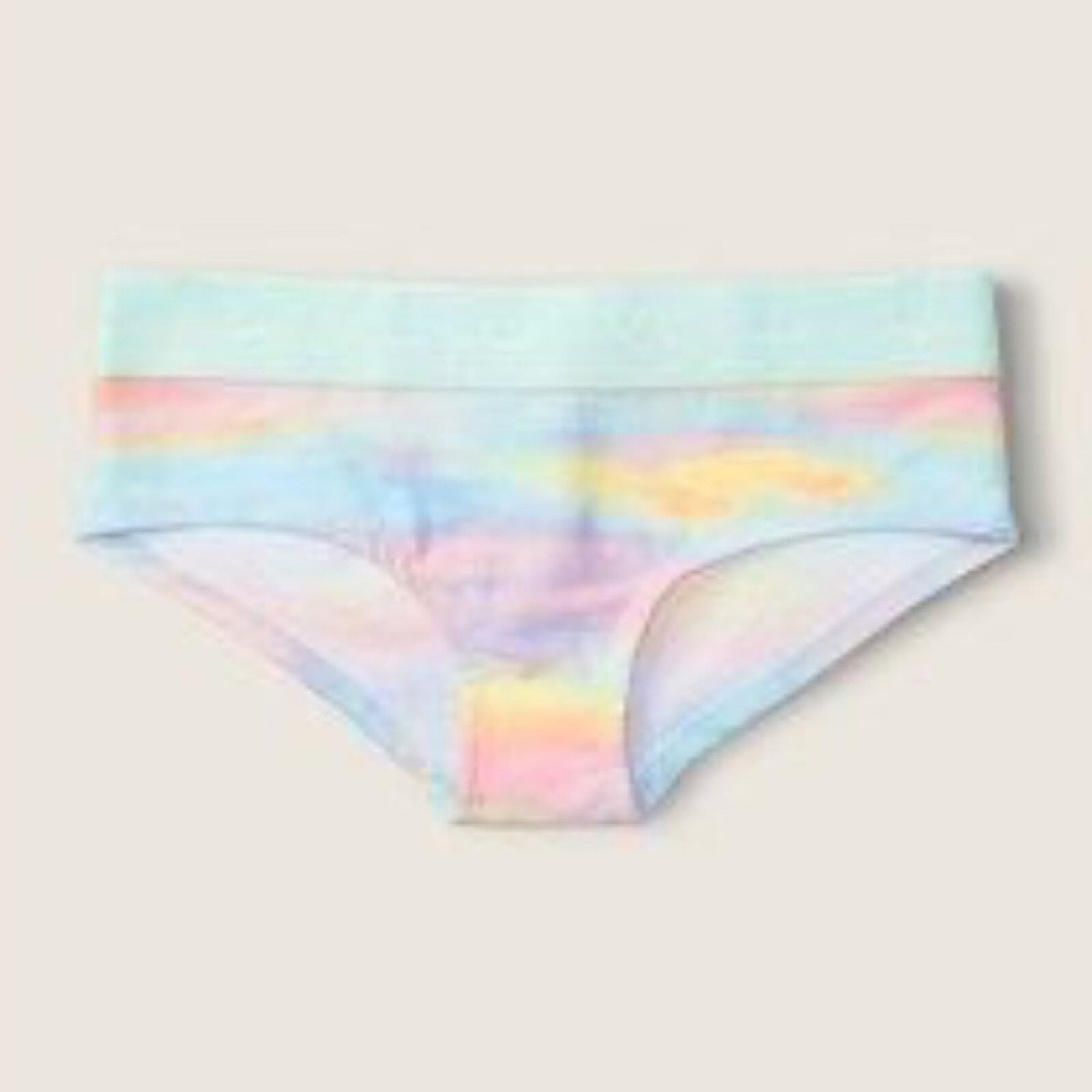 Victoria’s Secret PINK Logo Script Hipster Panty Pink Bubble Sunset Medium NEW