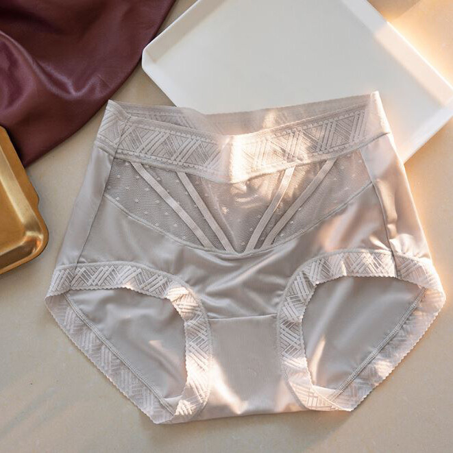 1/6 Pack Lot Women Silky Satin Panties Underwear Sheer Mid Waist Brief Lingeries