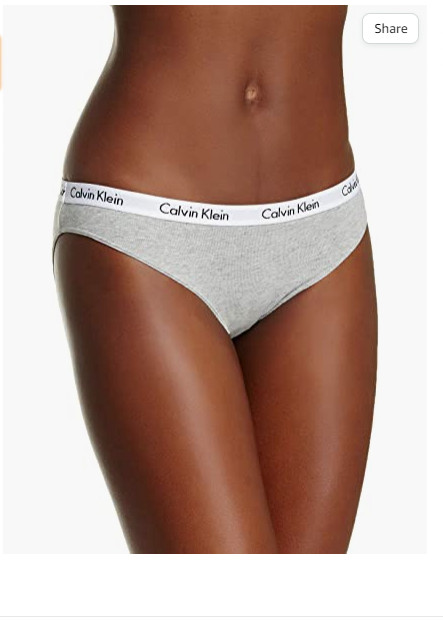 Calvin Klein Women’s Carousel 2-Pack Bikini Bottom, Size Small, Black/Gray