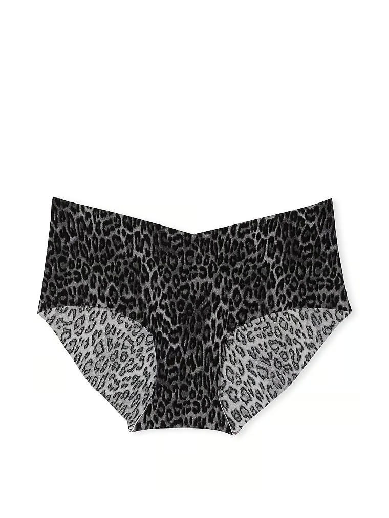 XXL NOIR Black Grey Leopard NO SHOW Smooth Victorias Secret Hiphugger Pantie