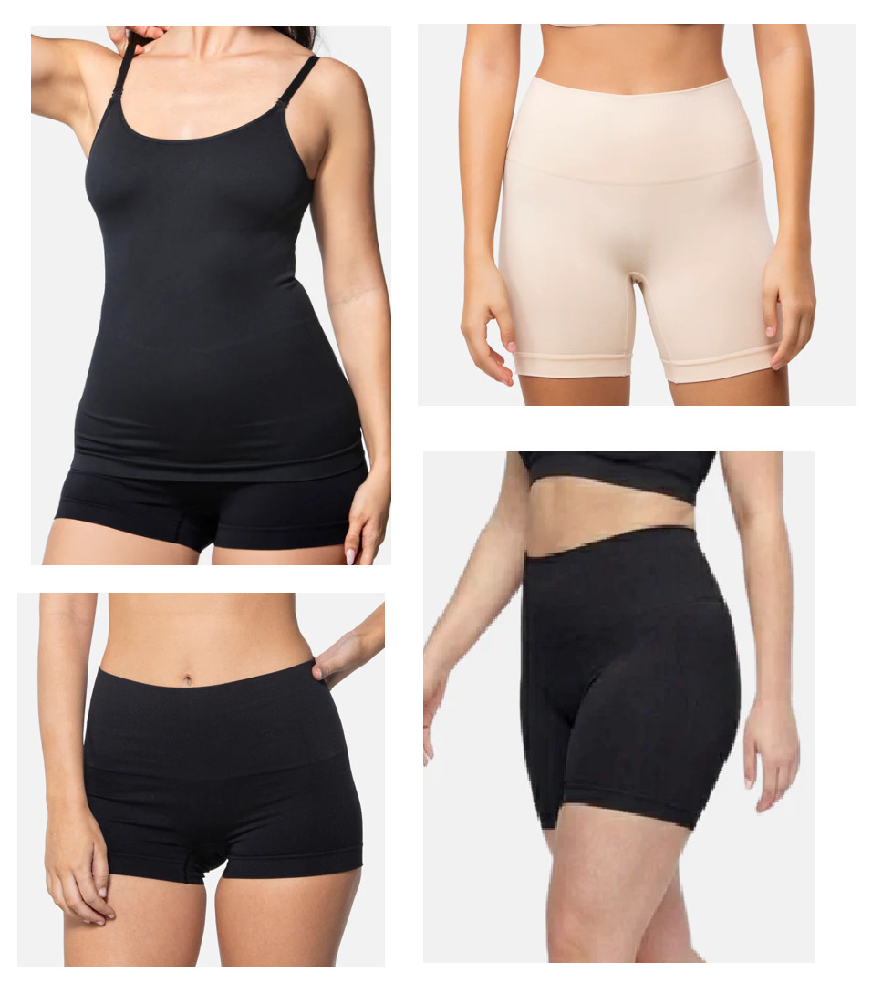 NWT lot (4) 2XL UNDEROUTFIT Smoothing Bike shorts (2), Boy short, Shaping Cami