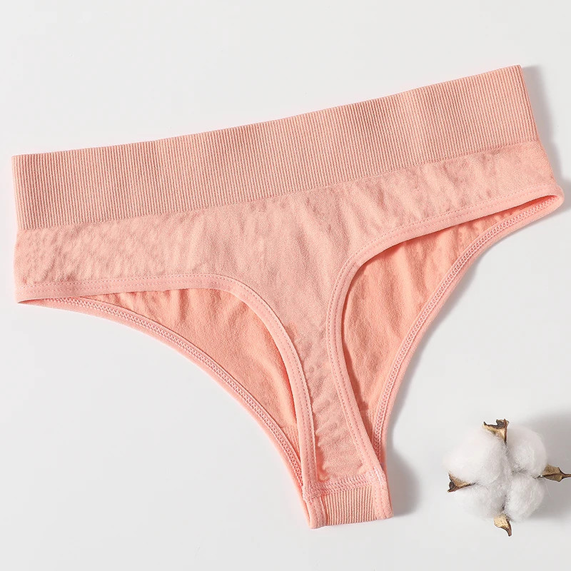 Seamless Thong High Waist Stretch T Back Soft Comfortable Everyday Wear Fit