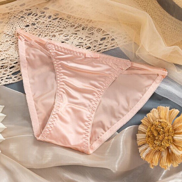 4Pcs Lot Sexy Womens Satin Panties Lingeries High Cut String Bikinis Underwear