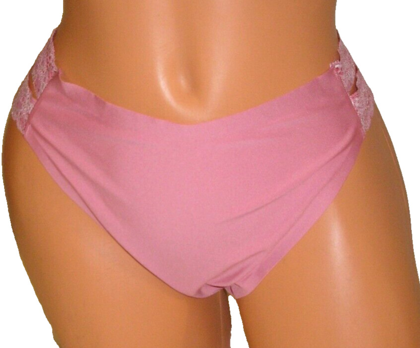 Panties Lingerie Double Lace Strap Dusty Pink Thong XL Adult Gift