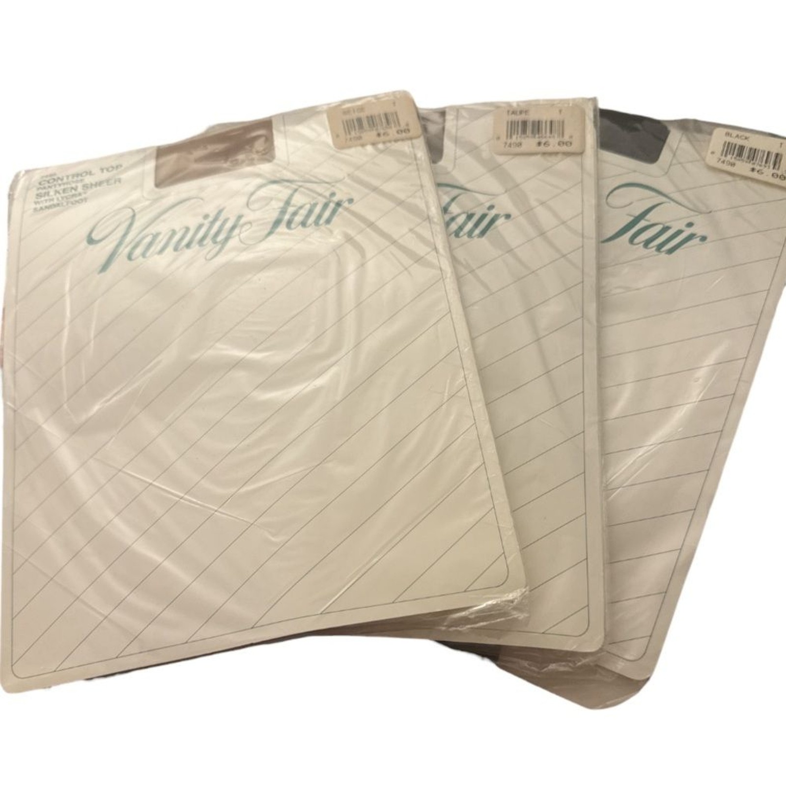 Vanity Fair Neutral Pantyhose Trio Set of 3 Different Colors Shades – Size T (L)