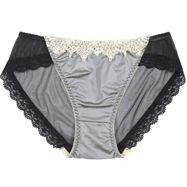 6 Packs Lot Sexy Womens Satin Panties Full Briefs Sheer Underwear Lace Lingeries