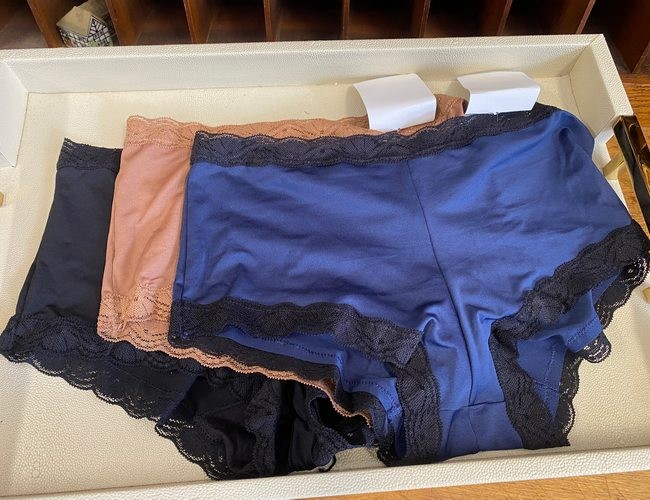 Set/3 Maidenform One Fab Fit Modern Boyshort Panty sz 5/S New Black Nude Navy