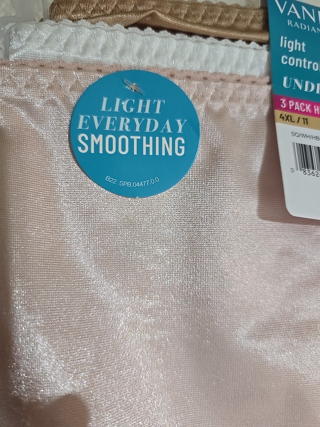 RADIANT VANITY FAIR PANTIES SHAPERS LIGHT CONTROL HI-CUT 3 PACK PLUS SZ 5XL/12