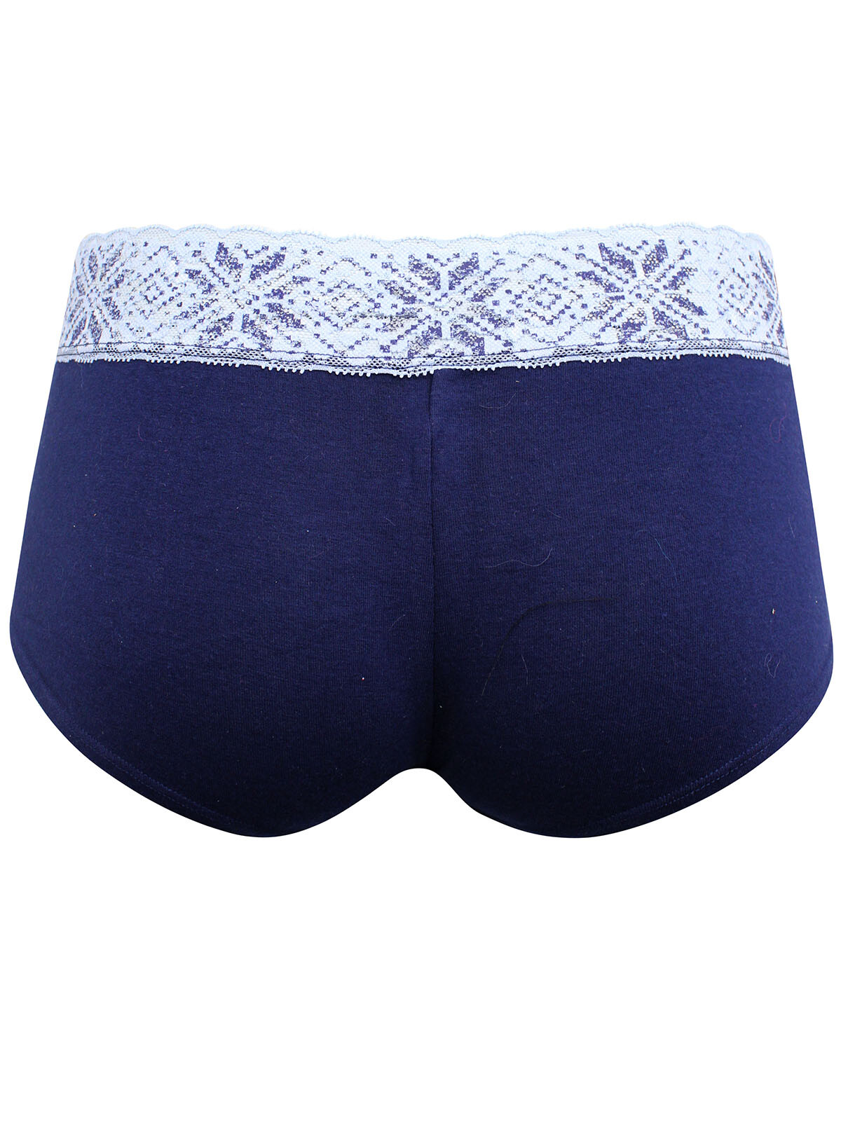 La Senza Navy Contrast Lace Trim Boyshort/Knickers/Briefs – Sizes S, M, XL