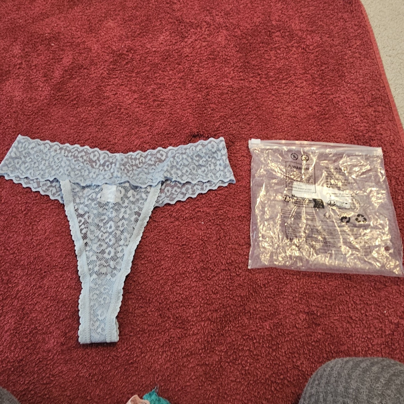 Women’s Light Blue Thong Knickers Underwear New Size-Medium