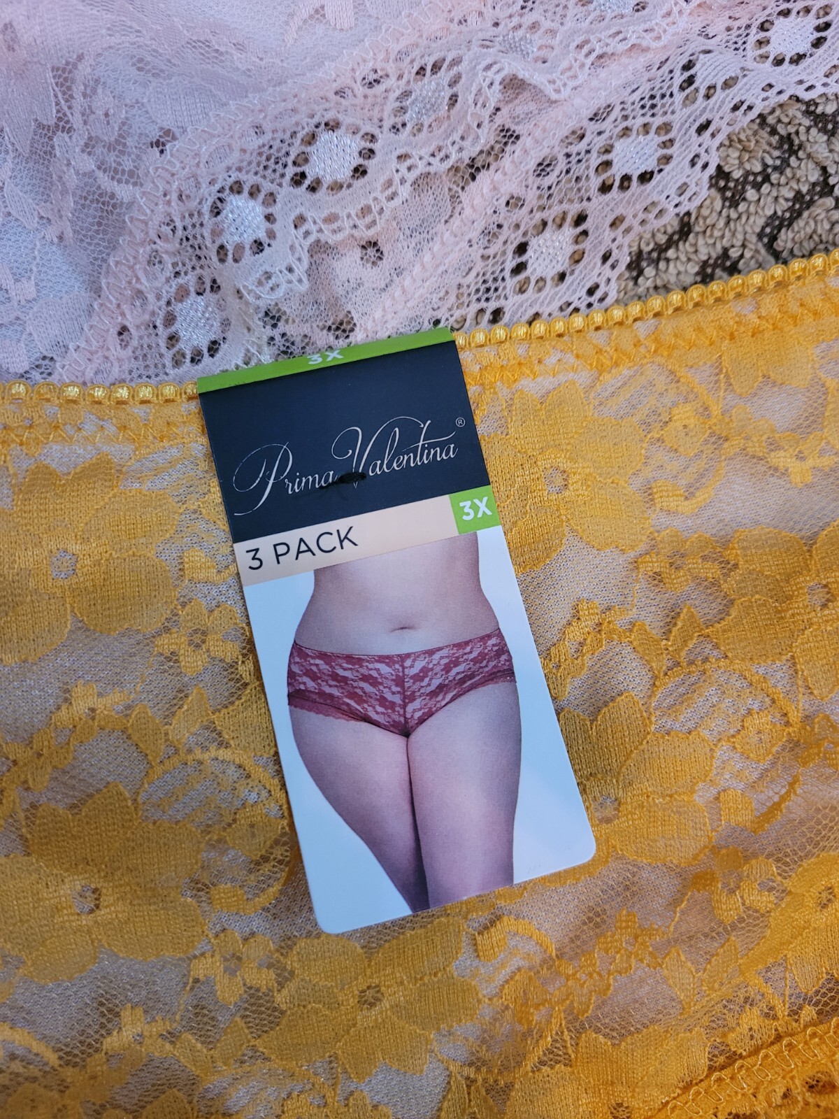 3X PRIMA VALENTINA 848072 2 Pr SEXY LACE BOYSHORT PANTIES $22.00