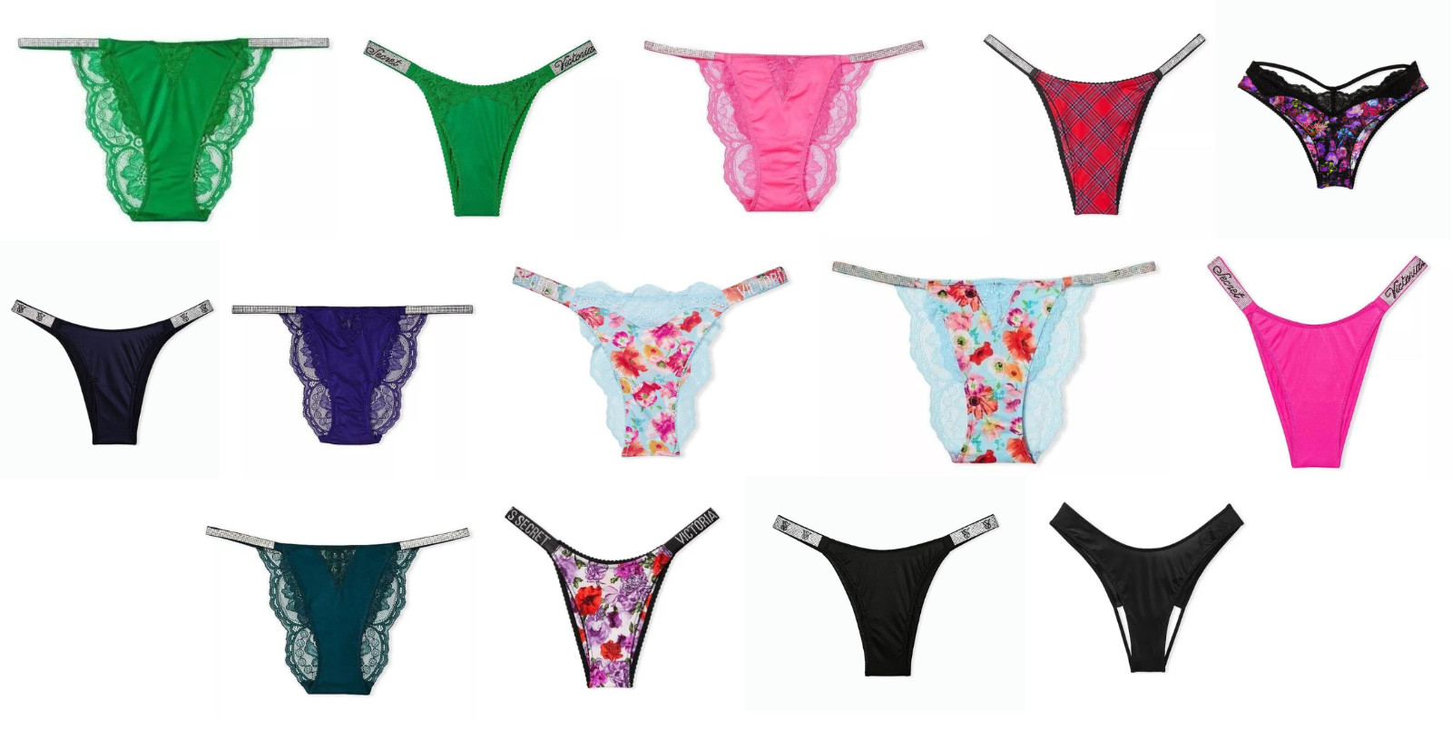 Victoria’s Secret Double Shine Strap Brazilian Panty NWT XS S M
