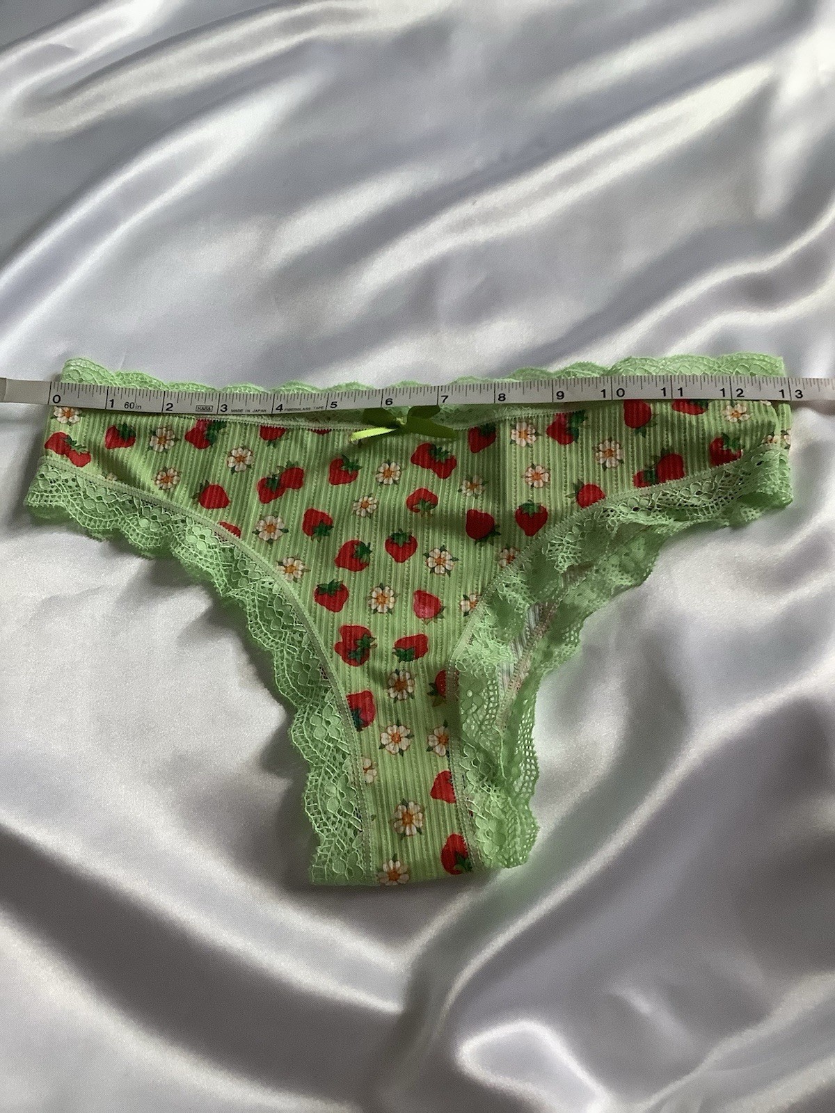 Women’s Teen Strawberry Shortcake Thong Kawaii Panties Cartoon Red 3pk. Large