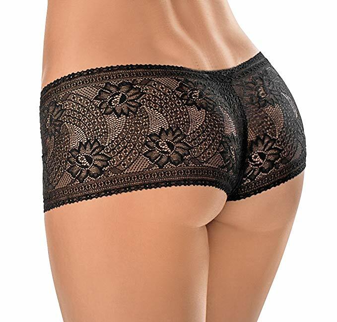 Escante Women’s Crotchless Lace Boyshort 3 Pack 53085