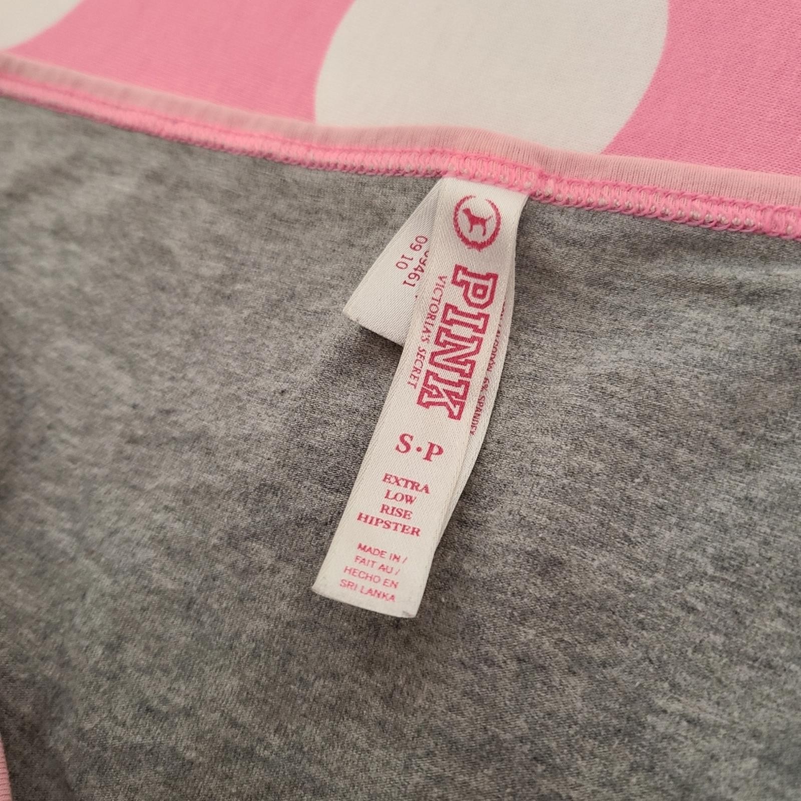 VTG VS PINK Extra Low Rise Graphic Cotton Hipster Panty Size Sm Zebra Logo