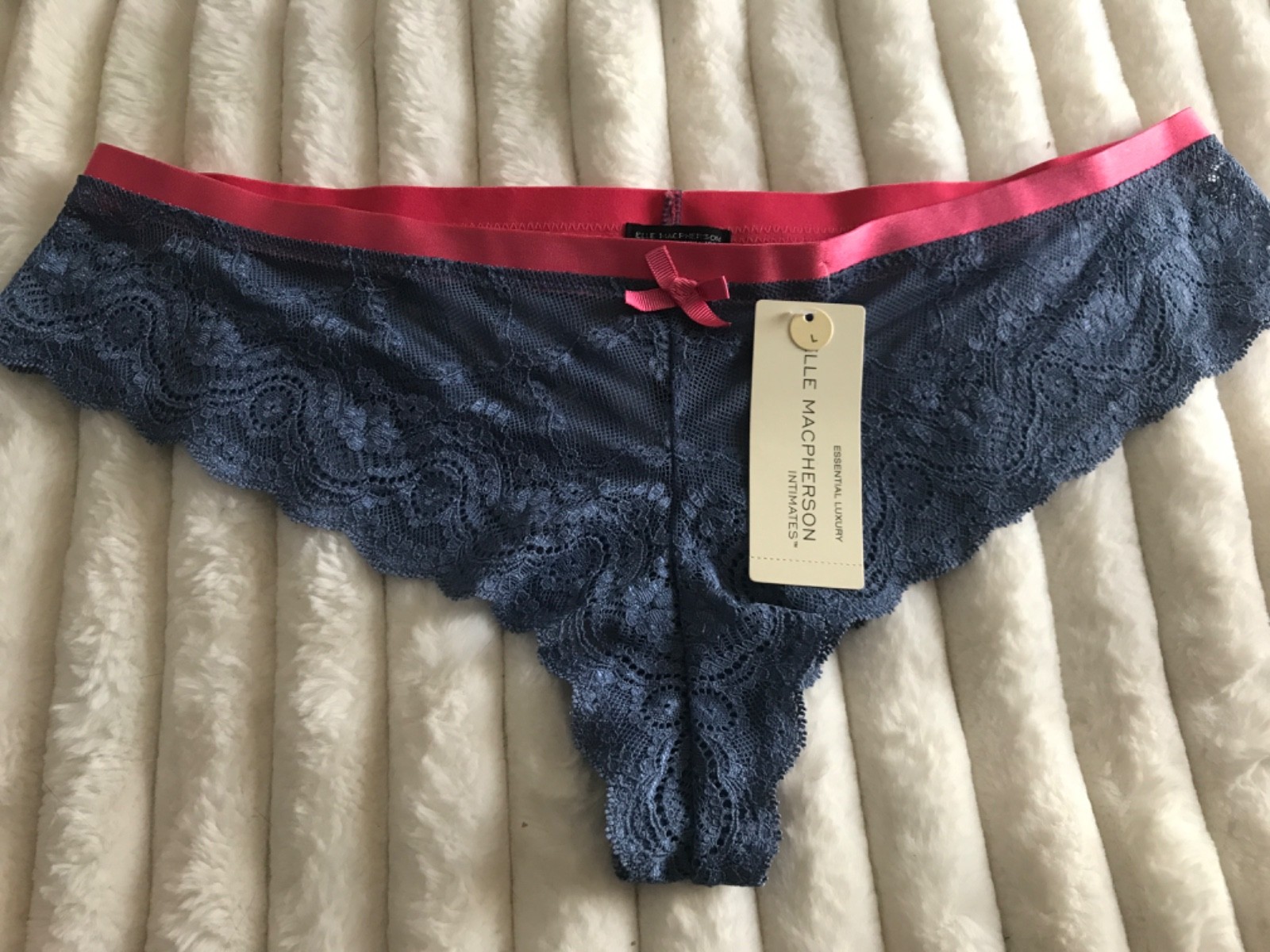 Elle macpherson intimates blue lace semi sheer new uk large new