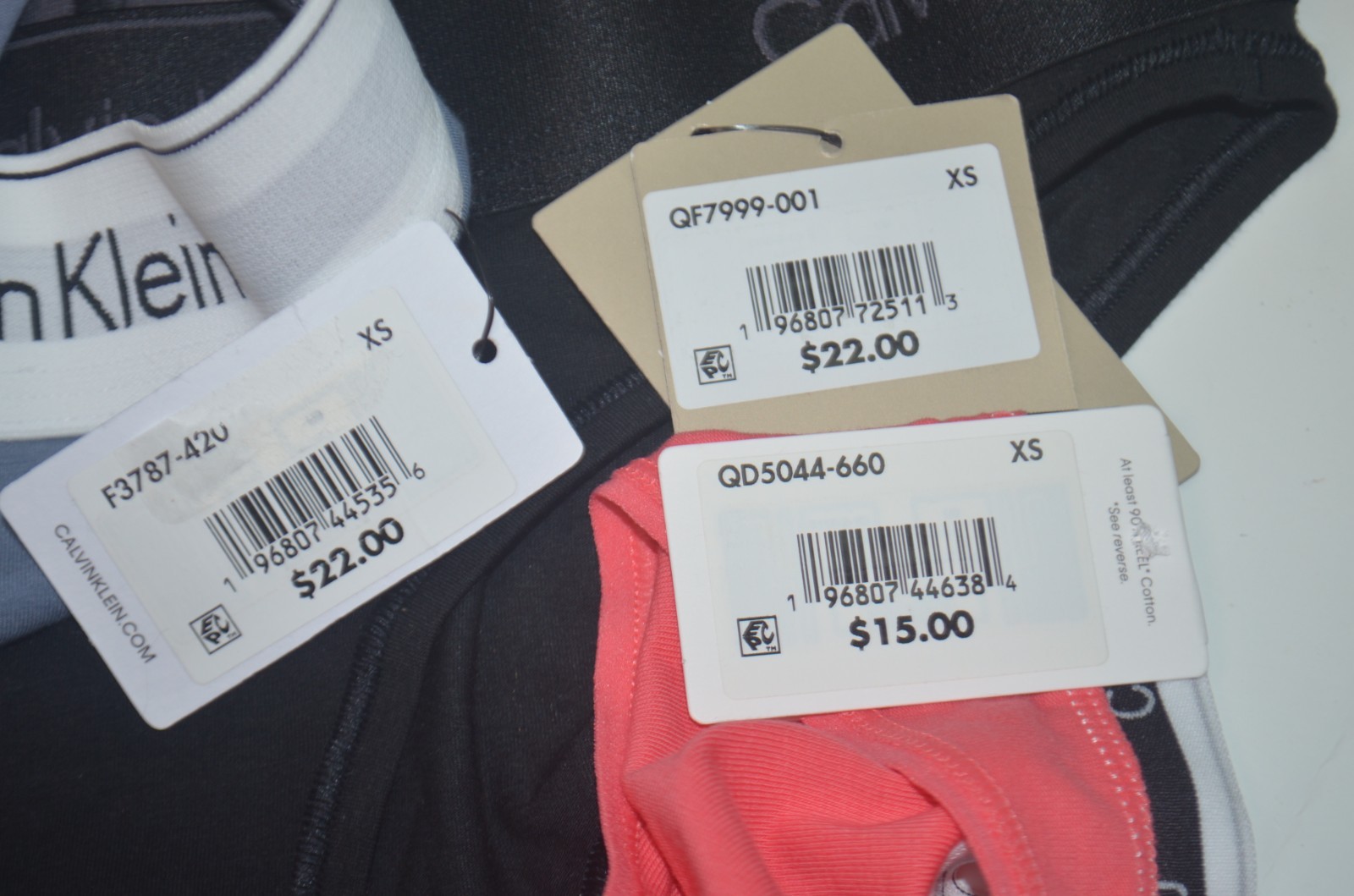 3 Pack CALVIN KLEIN Carousel Logo Cotton Blend Bikini Underwear Sz XS