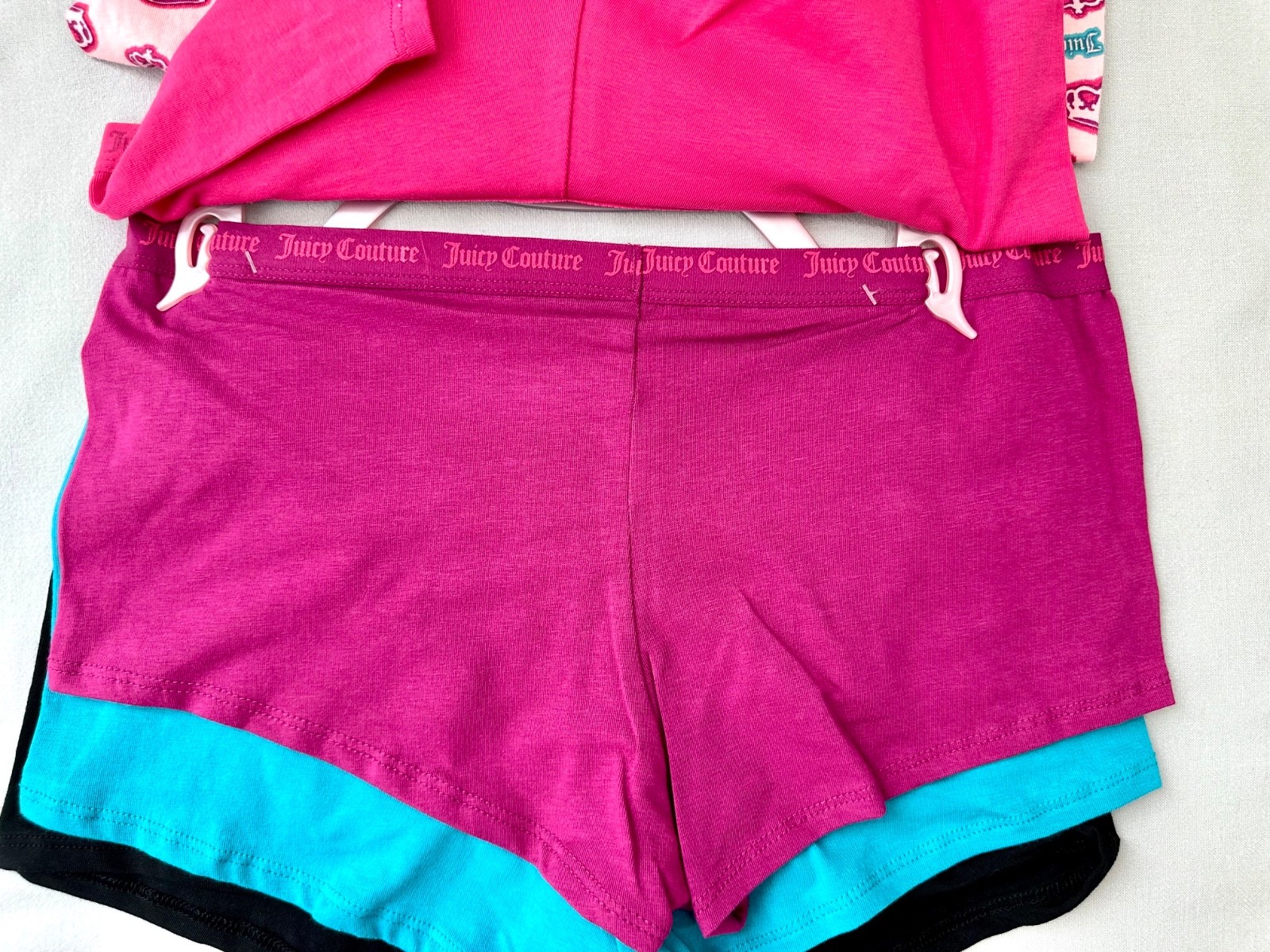 Juicy Couture Panties 5-Pack M Cotton Logo Trim Boyfriend Shorts