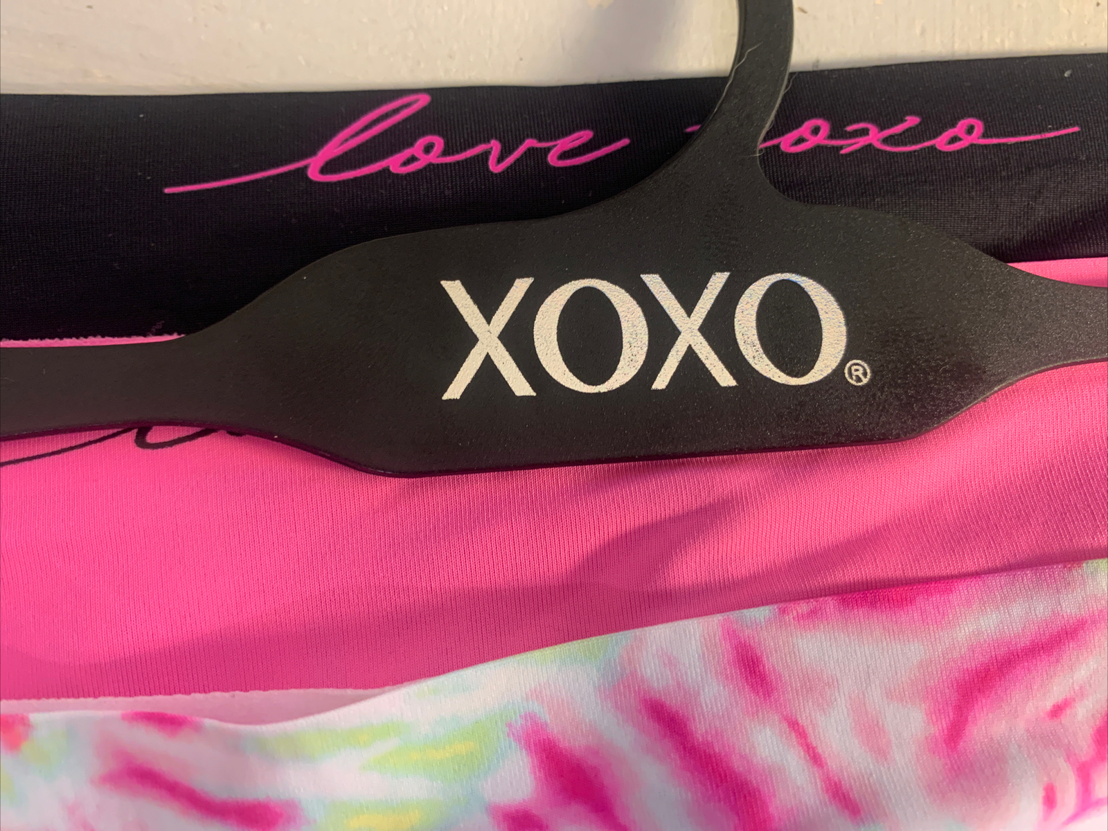 XOXO Bikini Panty Womens Sexy Underwear 3 Pack Small Pink Lace Tie Dye
