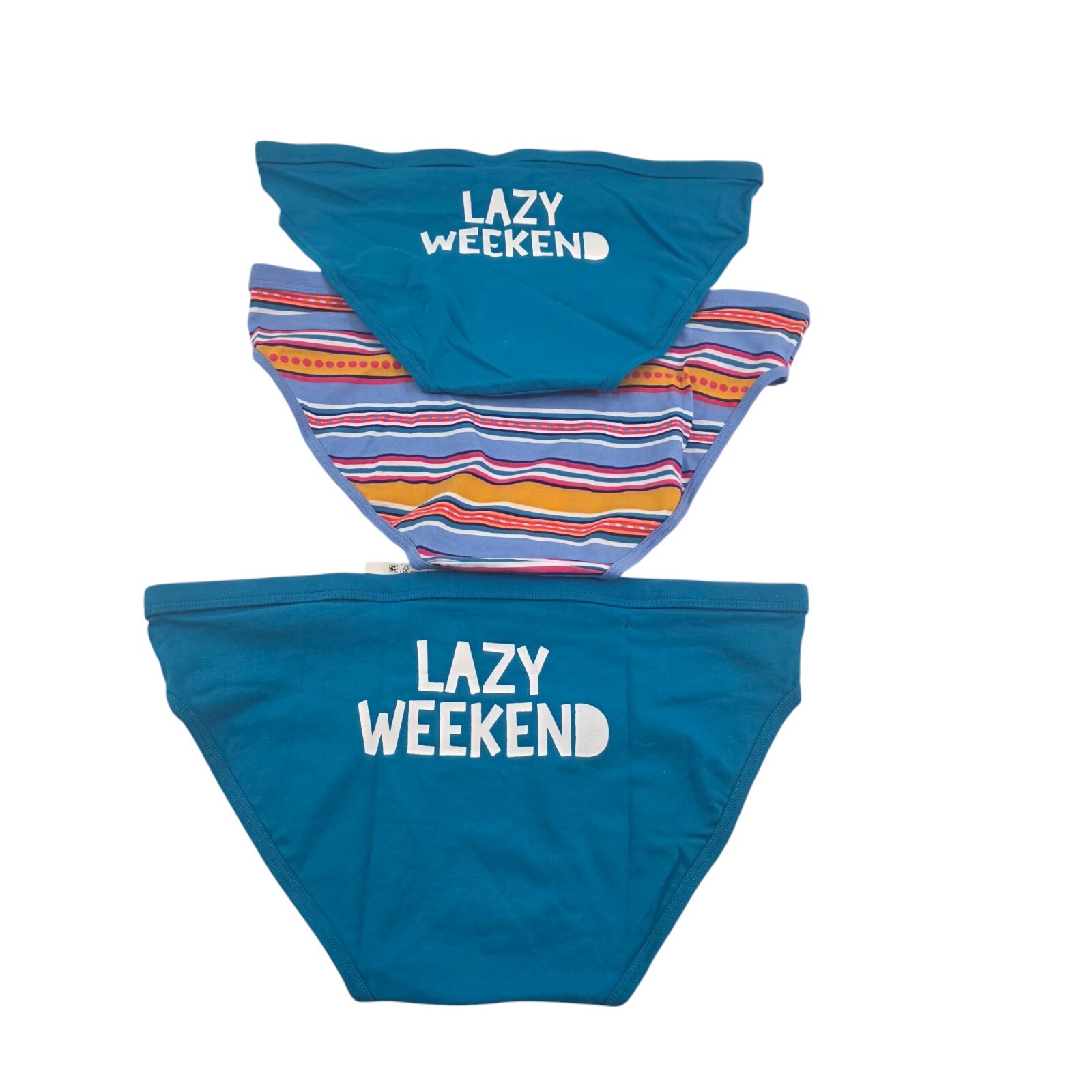 No Boundaries 3-Pack Cotton Spandex Lazy Weekend Bikini Panties – Size Medium