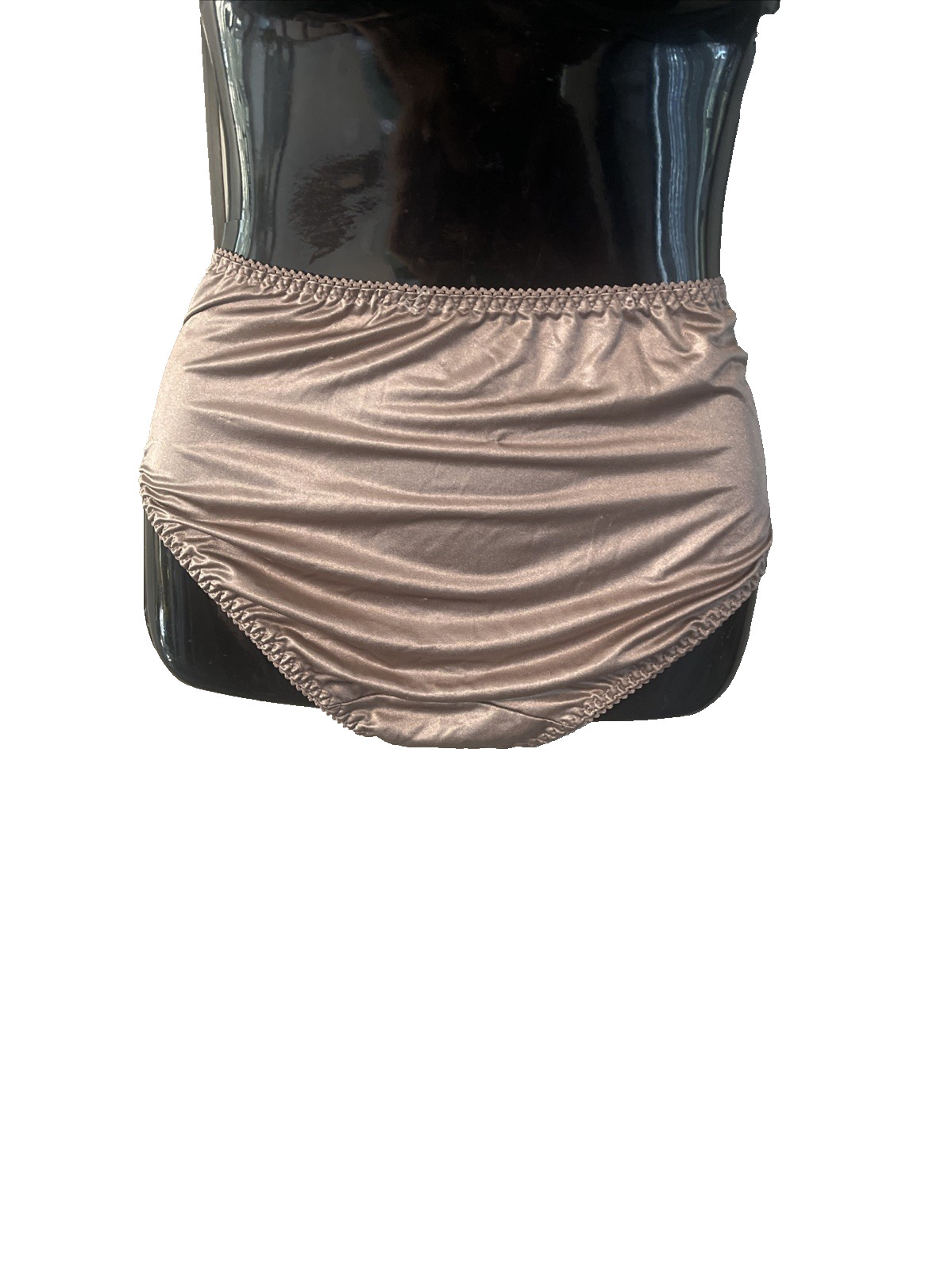 NWT Vanity Fair Satin Shaping Brief Panty Taupe Large Sissy Fetish Shiny Granny