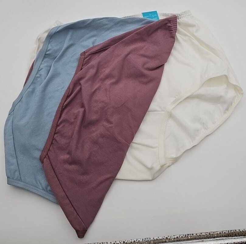 3PK Vanity Fair COTTON BRIEFS Size 6 M Perfectly Yours Women’s 15320 NWT