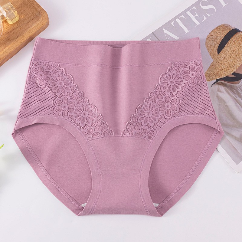 Women’s Plus Size Cotton Panties – 10A Antibacterial High-Waisted 3PCS