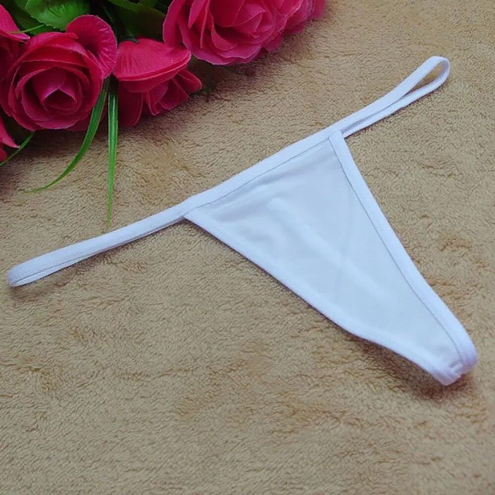 Sexy Womens Solid Cotton V-String Thong Lingerie Underwear Panty