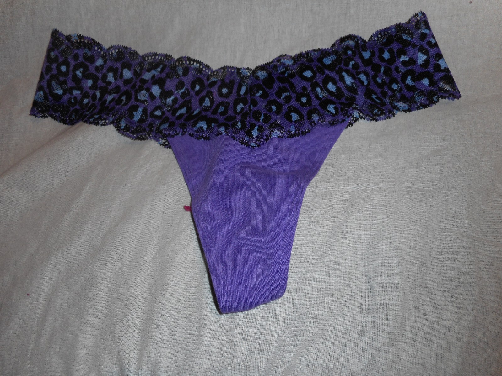 Pink By Victoria’s Secret Purple Multi Color Thog/String Panty xs/xp