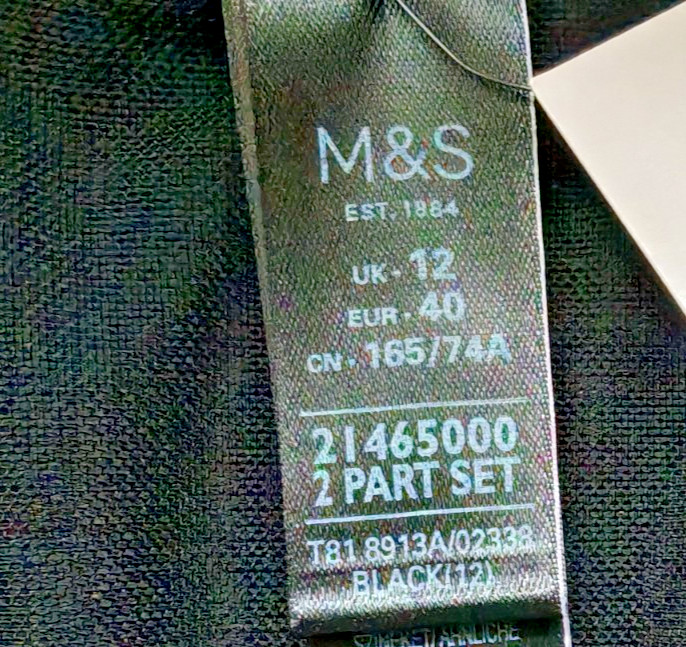 M&S Limited Black & Nude Brazilian Knickers Size 12